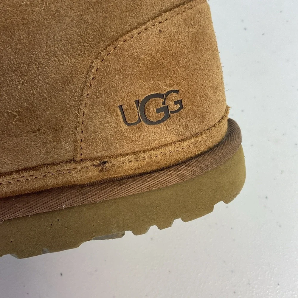 UGG Neumel Suede Men's Boots Sherpa Lined Chestnut Sz 12 US EU 45 Casual